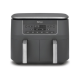 NINJA Double hot air fryer | DZ300EU | Power 2400 W | Capacity 7.6 L | Grey