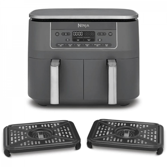 NINJA Double hot air fryer | DZ300EU | Power 2400 W | Capacity 7.6 L | Grey