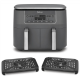 NINJA Double hot air fryer | DZ300EU | Power 2400 W | Capacity 7.6 L | Grey