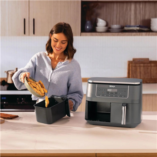 NINJA Double hot air fryer | DZ300EU | Power 2400 W | Capacity 7.6 L | Grey