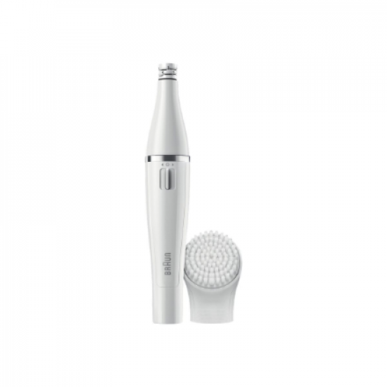 Braun Face Facial Epilator and Brush | SE810 | Number of power levels 1 | Wet & Dry | White/Silver