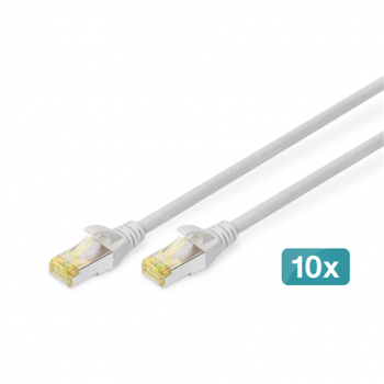 DIGITUS CAT 6A S/FTP patch cable, 10 pieces | Digitus
