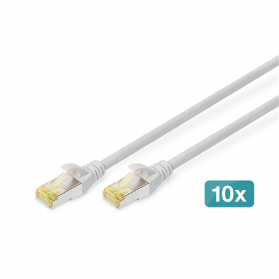 DIGITUS CAT 6A S/FTP patch cable, 10 pieces | Digitus