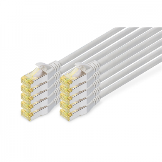 DIGITUS CAT 6A S/FTP patch cable, 10 pieces | Digitus