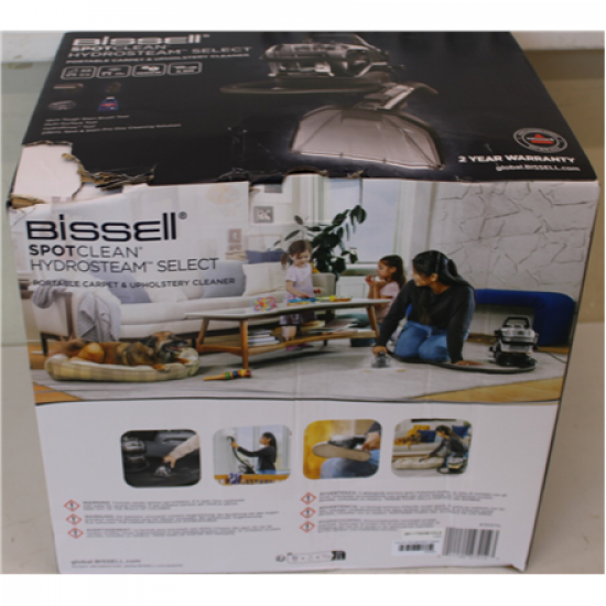 SALE OUT. Bissell SpotClean HydroSteam Select | Bissell Portable Carpet and Upholstery Cleaner | SpotClean HydroSteam Select | Corded operating | Washing function | 1000 W | Black | 24 month(s) | DAMAGED PACKAGING