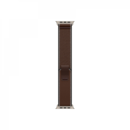 APPLE 49mm Dark Umber Trail Loop - M/L - Natural Titanium Finish | Apple