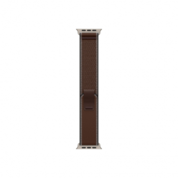 APPLE 49mm Dark Umber Trail Loop - S/M - Natural Titanium Finish | Apple