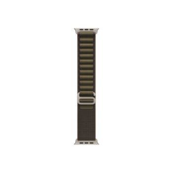 APPLE 49mm Dark Olive Alpine Loop - Small - Natural Titanium Finish | Apple