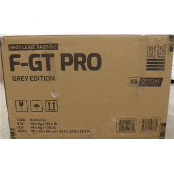 SALE OUT. | F-GT Pro Formula and GT Grey Edition | Racing Simulator Cockpit | Steel | Grey | DAMAGED PACKAGING AND MANUAL, SCRATCHED, MOUNTING MARKS, MISSING SCREWS (M6 16MM, M8 80MM), WASHERS (M6) AND ALLEN KEYS (4, 5, 6MM) | 24 month(s)