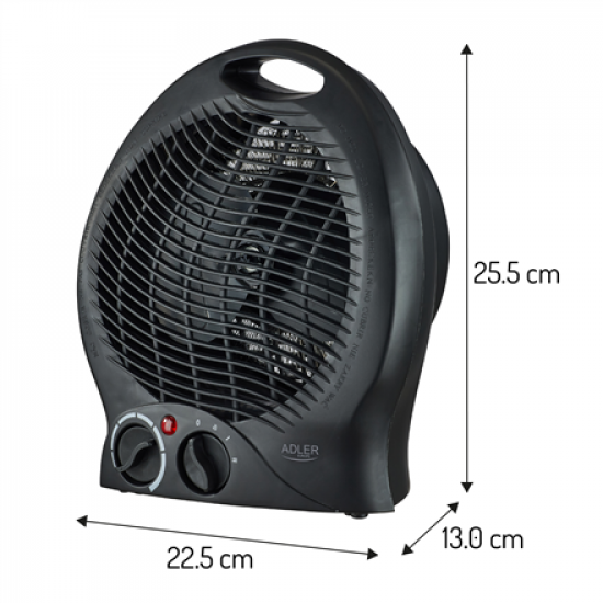 Adler AD 7761 Fan Heater, 2000 W, Black | Adler