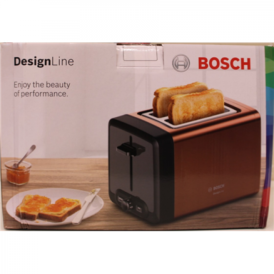 SALE OUT. Bosch TAT4P429 DesignLine Toaster, 970 W, 2 slots, Copper | SALE OUT. | Bosch DesignLine Toaster | TAT4P429 | Power 970 W | Number of slots 2 | Housing material Stainless Steel | Copper/Black | DAMAGED PACKAGING